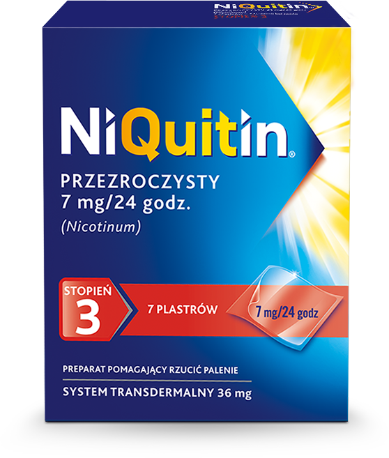 Plaster NiQuitin ® Przezroczysty / 7 mg